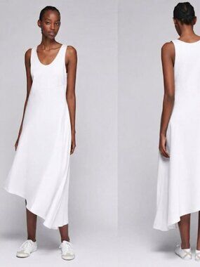KOTN Bias Cut Tank Midi Dress Lyocell White Size Small